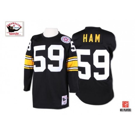 Mitchell And Ness Steelers #59 Jack Ham Black Stitched Jersey