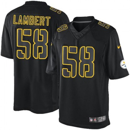 Nike Steelers #58 Jack Lambert Black Men's Stitched NFL Impact Limited Jersey