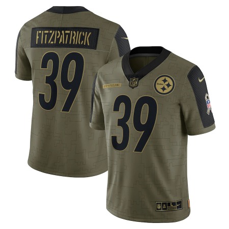 Pittsburgh Steelers #39 Minkah Fitzpatrick Olive Nike 2021 Salute To Service Limited Player Jersey
