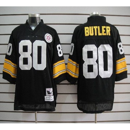 Mitchell And Ness Steelers #80 Jack Butler Black Stitched NFL Jersey