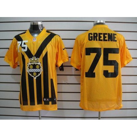 Nike Steelers #75 Joe Greene Gold 1933s Throwback Men's Stitched NFL Elite Jersey
