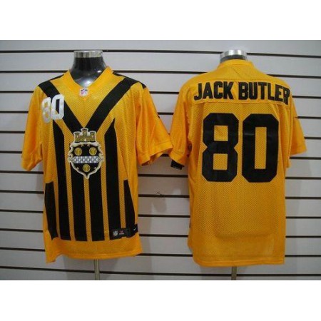 Nike Steelers #80 Jack Butler Gold 1933s Throwback Men's Stitched NFL Elite Jersey