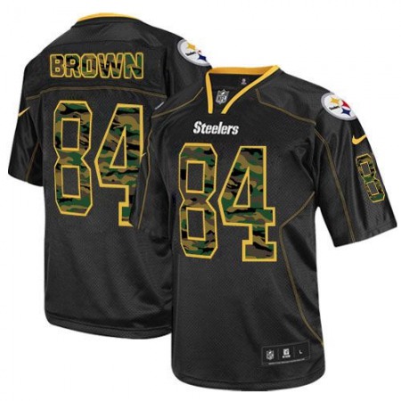 Nike Steelers #84 Antonio Brown Black Men's Stitched NFL Elite Camo Fashion Jersey