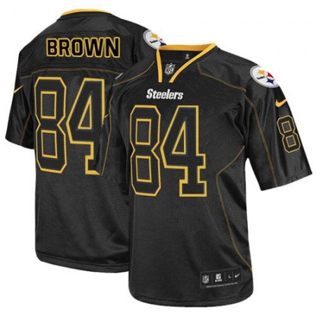 Nike Steelers #84 Antonio Brown Lights Out Black Men's Stitched NFL Elite Jersey