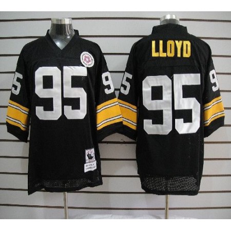Mitchell And Ness Steelers #95 Greg Lloyd Black Stitched Jersey