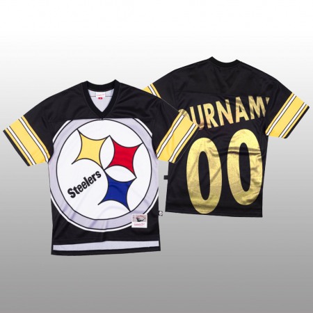 NFL Pittsburgh Steelers Custom Black Men's Mitchell & Nell Big Face Fashion Limited NFL Jersey