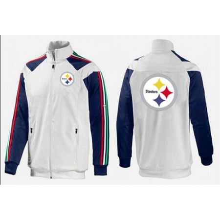 NFL Pittsburgh Steelers Team Logo Jacket White_3