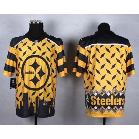 Nike Steelers Blank Gold Men's Stitched NFL Elite Noble Fashion Jersey
