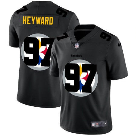 Pittsburgh Steelers #97 Cameron Heyward Men's Nike Team Logo Dual Overlap Limited NFL Jersey Black