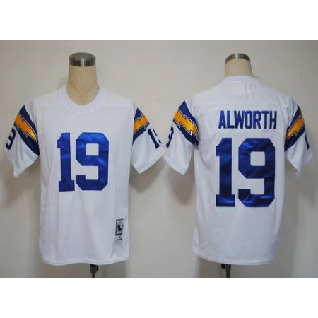 Mitchell And Ness 1984 Chargers #19 Lance Alworth White Stitched NFL Jersey