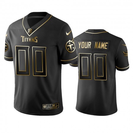 Titans Custom Men's Stitched NFL Vapor Untouchable Limited Black Golden Jersey