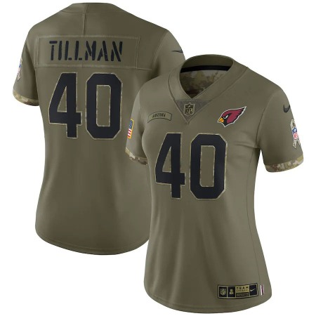Arizona Cardinals #40 Pat Tillman Nike Women's 2022 Salute To Service Limited Jersey - Olive