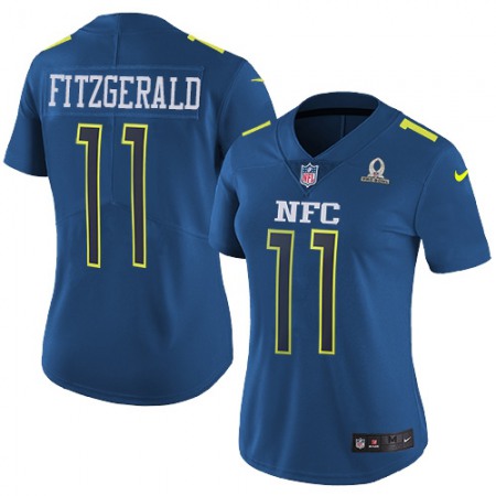 Nike Cardinals #11 Larry Fitzgerald Navy Women's Stitched NFL Limited NFC 2017 Pro Bowl Jersey