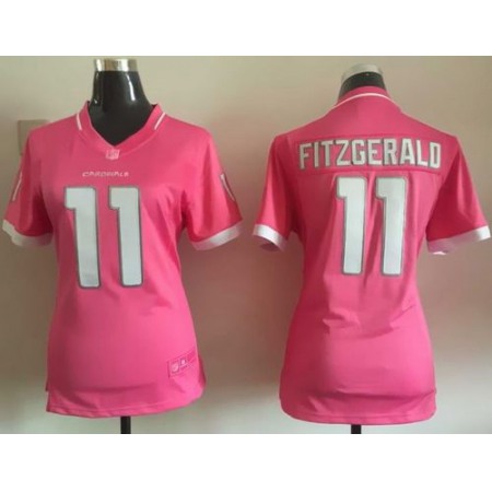 Nike Cardinals #11 Larry Fitzgerald Pink Women's Stitched NFL Elite Bubble Gum Jersey