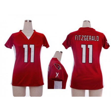 Nike Cardinals #11 Larry Fitzgerald Red Team Color Draft Him Name & Number Top Women's Stitched NFL Elite Jersey