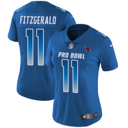 Nike Cardinals #11 Larry Fitzgerald Royal Women's Stitched NFL Limited NFC 2018 Pro Bowl Jersey