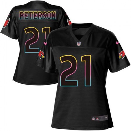 Nike Cardinals #21 Patrick Peterson Black Women's NFL Fashion Game Jersey