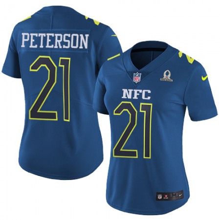 Nike Cardinals #21 Patrick Peterson Navy Women's Stitched NFL Limited NFC 2017 Pro Bowl Jersey