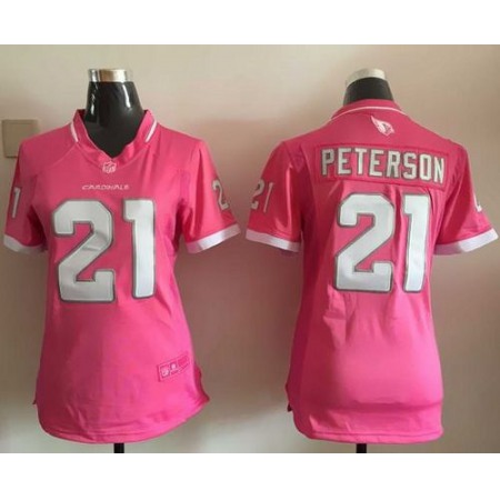 Nike Cardinals #21 Patrick Peterson Pink Women's Stitched NFL Elite Bubble Gum Jersey
