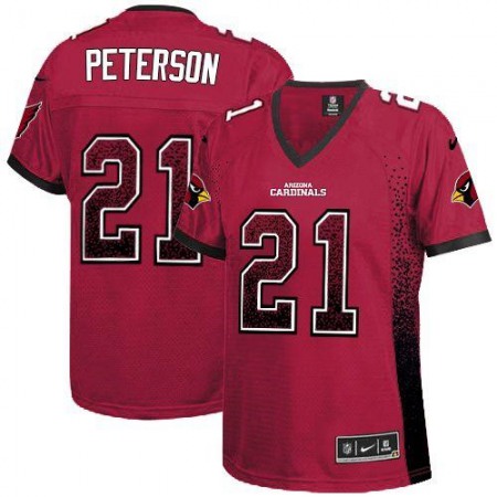 Nike Cardinals #21 Patrick Peterson Red Team Color Women's Stitched NFL Elite Drift Fashion Jersey