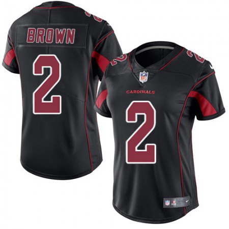 Nike Cardinals #2 Marquise Brown Black Women's Stitched NFL Limited Rush Jersey