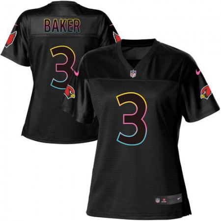Nike Cardinals #3 Budda Baker Black Women's NFL Fashion Game Jersey