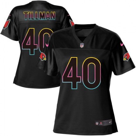 Nike Cardinals #40 Pat Tillman Black Women's NFL Fashion Game Jersey