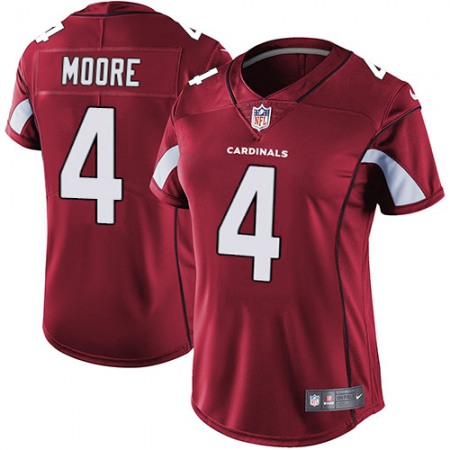 Nike Cardinals #4 Rondale Moore Red Team Color Women's Stitched NFL Vapor Untouchable Limited Jersey