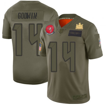 Nike Buccaneers #14 Chris Godwin Camo Youth Super Bowl LV Champions Patch Stitched NFL Limited 2019 Salute To Service Jersey