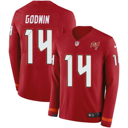 Nike Buccaneers #14 Chris Godwin Red Team Color Youth Stitched NFL Limited Therma Long Sleeve Jersey