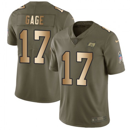 Nike Buccaneers #17 Russell Gage Olive/Gold Youth Stitched NFL Limited 2017 Salute To Service Jersey