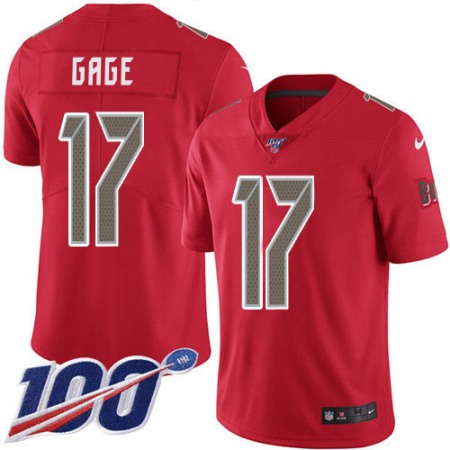 Nike Buccaneers #17 Russell Gage Red Youth Stitched NFL Limited Rush 100th Season Jersey