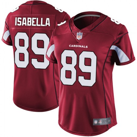 Nike Cardinals #89 Andy Isabella Red Team Color Women's Stitched NFL Vapor Untouchable Limited Jersey