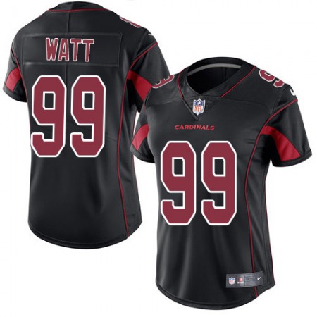 Nike Cardinals #99 J.J. Watt Black Women's Stitched NFL Limited Rush Jersey