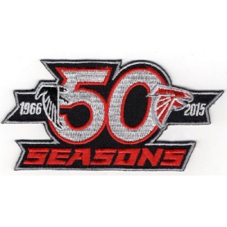 Stitched Atlanta Falcons 50th 1966-2015 Seasons Jersey Patch