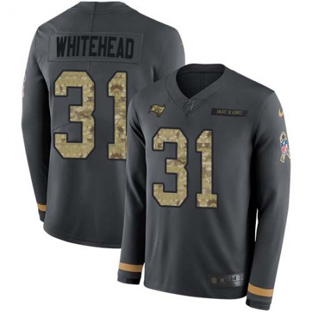 Nike Buccaneers #31 Jordan Whitehead Anthracite Salute to Service Youth Stitched NFL Limited Therma Long Sleeve Jersey