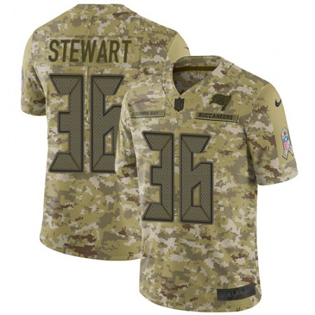 Nike Buccaneers #36 M.J. Stewart Camo Youth Stitched NFL Limited 2018 Salute To Service Jersey