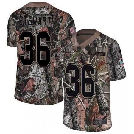 Nike Buccaneers #36 M.J. Stewart Camo Youth Stitched NFL Limited Rush Realtree Jersey
