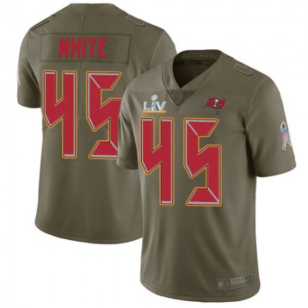 Nike Buccaneers #45 Devin White Olive Youth Super Bowl LV Bound Stitched NFL Limited 2017 Salute To Service Jersey