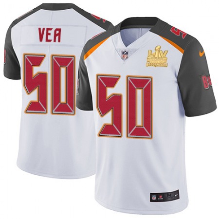 Nike Buccaneers #50 Vita Vea White Youth Super Bowl LV Champions Patch Stitched NFL Vapor Untouchable Limited Jersey