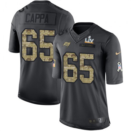 Nike Buccaneers #65 Alex Cappa Black Youth Super Bowl LV Bound Stitched NFL Limited 2016 Salute to Service Jersey