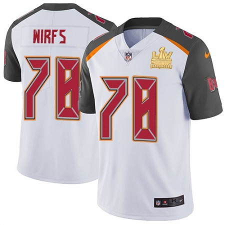 Nike Buccaneers #78 Tristan Wirfs White Youth Super Bowl LV Champions Patch Stitched NFL Vapor Untouchable Limited Jersey