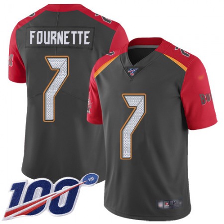 Nike Buccaneers #7 Leonard Fournette Gray Youth Stitched NFL Limited Inverted Legend 100th Season Jersey