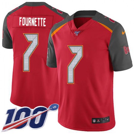 Nike Buccaneers #7 Leonard Fournette Red Team Color Youth Stitched NFL 100th Season Vapor Untouchable Limited Jersey