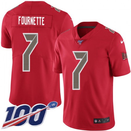 Nike Buccaneers #7 Leonard Fournette Red Youth Stitched NFL Limited Rush 100th Season Jersey