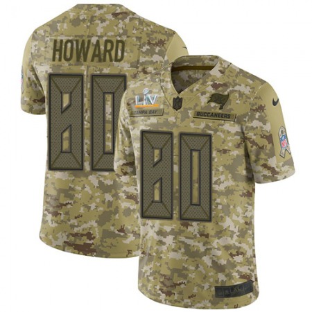 Nike Buccaneers #80 O. J. Howard Camo Youth Super Bowl LV Bound Stitched NFL Limited 2018 Salute To Service Jersey