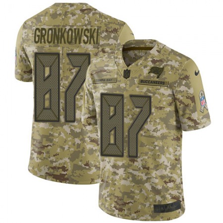 Nike Buccaneers #87 Rob Gronkowski Camo Youth Stitched NFL Limited 2018 Salute To Service Jersey