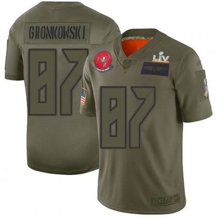 Nike Buccaneers #87 Rob Gronkowski Camo Youth Super Bowl LV Bound Stitched NFL Limited 2019 Salute To Service Jersey