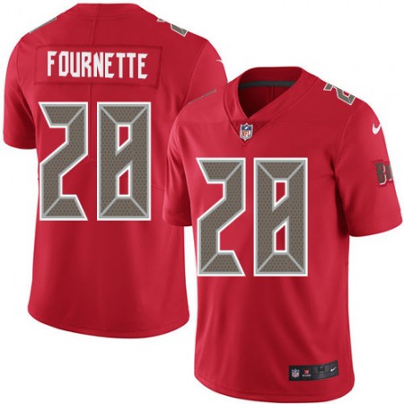 Tampa Bay Buccaneers #28 Leonard Fournette Red Youth Stitched NFL Limited Rush Jersey