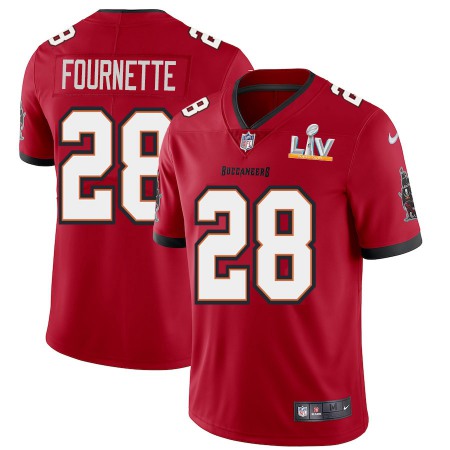 Tampa Bay Buccaneers #28 Leonard Fournette Youth Super Bowl LV Bound Nike Red Vapor Limited Jersey